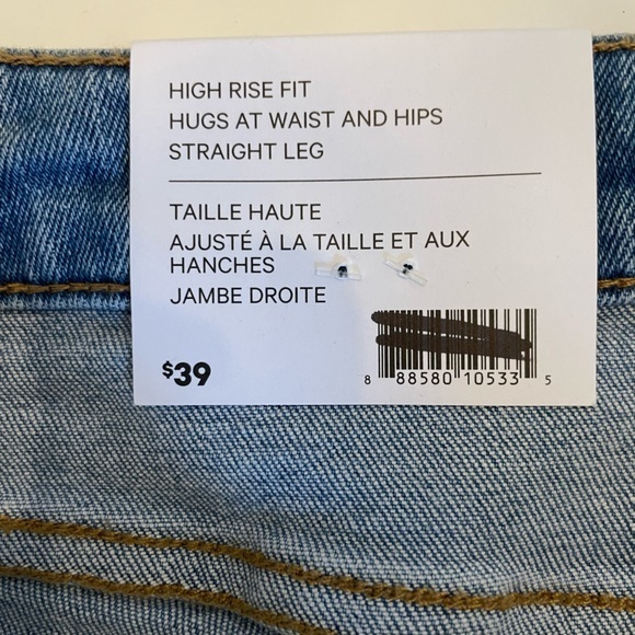 New Highrise Straight Leg Jeans With Lycra Spandex - Picture 14 of 16